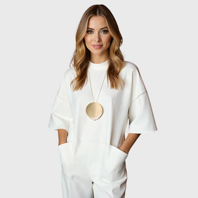 VICKY | Elegant short-sleeved jumpsuit